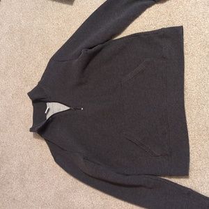 Amazon Essentials Women's Grey 1/4 Zip Sweatshirt